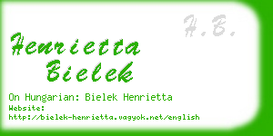 henrietta bielek business card